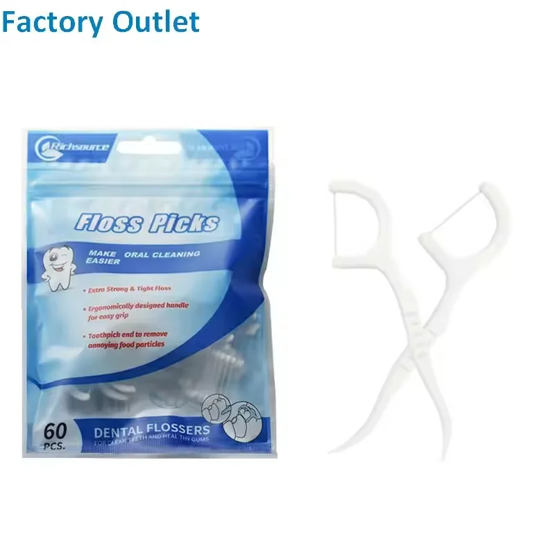 Hot Selling Dental Floss Making Machine Custom Logo Biodegradable Flavored Floss Pick for Oral Care Mint Flavor