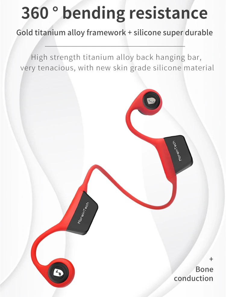 
2021 Dropshipping Latest Fashion Wireless Earbuds Hearing Bone Conduction Ear Hook Waterproof Headphones 