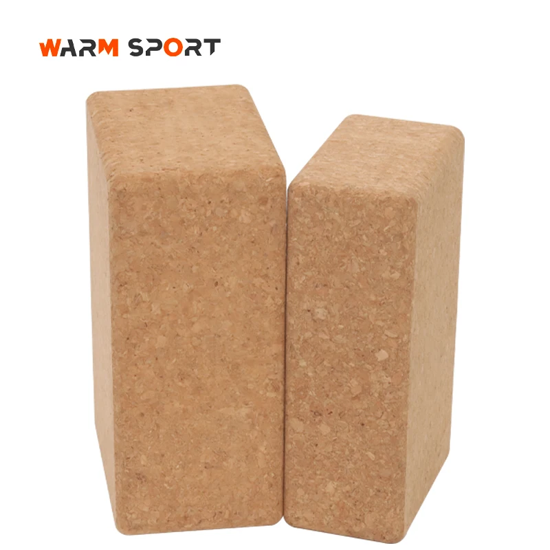 Hot Sale Custom Logo High Density Non-slip Cork Yoga blocks For Exercise