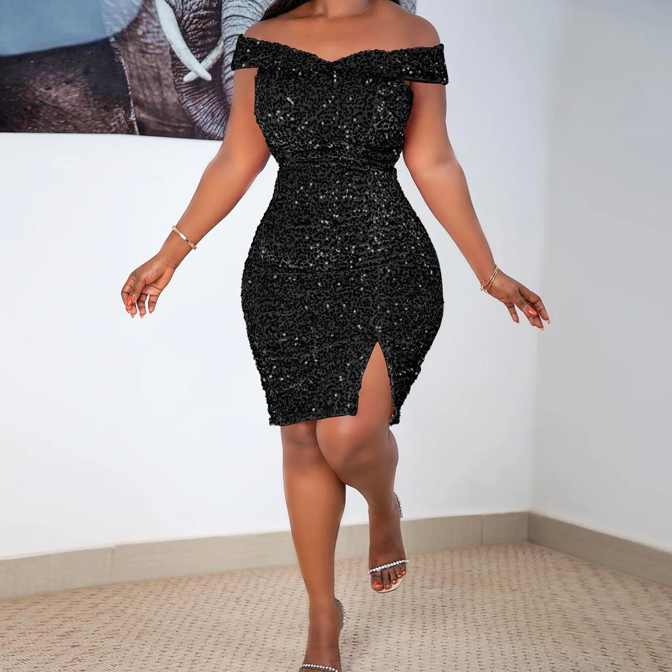 S390213 женское бальное платье, вечернее платье, элегантное сексуальное платье с блестками