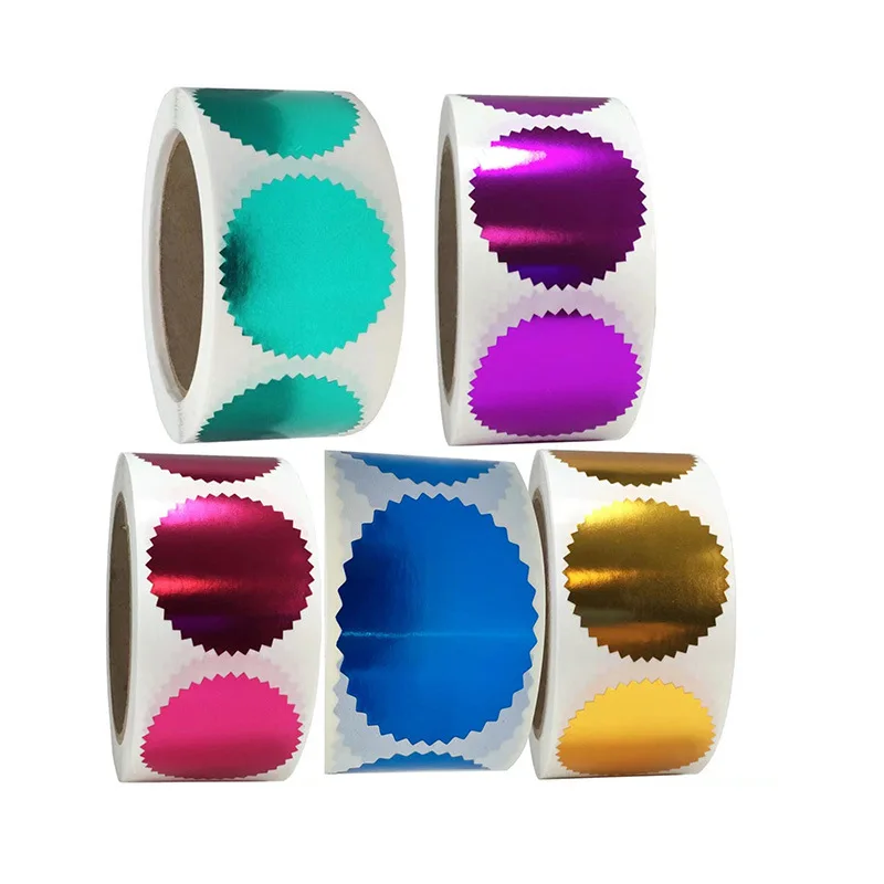 Bright Seal Sticker Embosser Stamp Sealing Envelopes Packaging Label Gear Self-adhesive steel seal