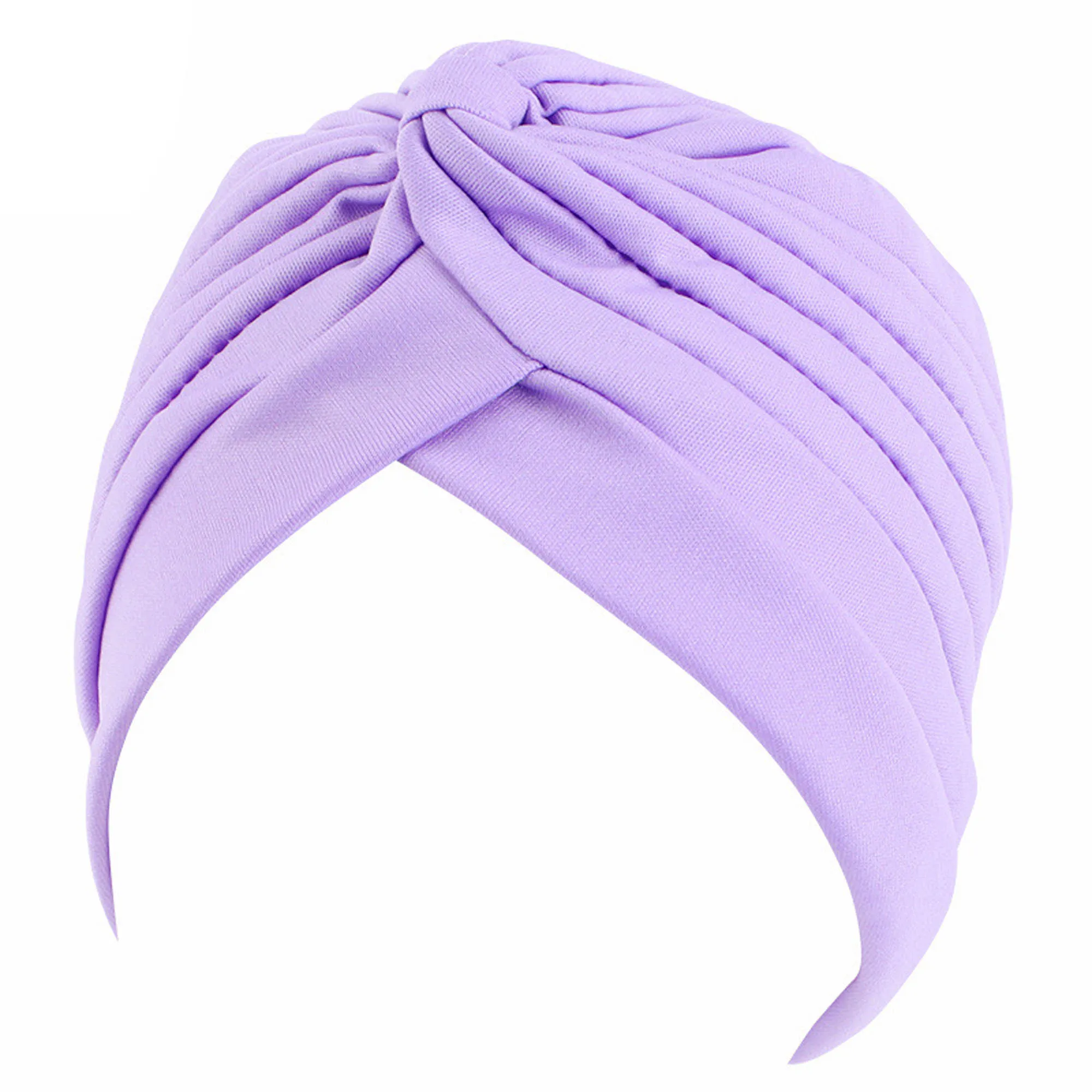 12pcs 12 Colors Women Muslim Turban Arabia Headwrap Hijab Twist Pleated Bonnet Ladies Headwear Islamic Headband