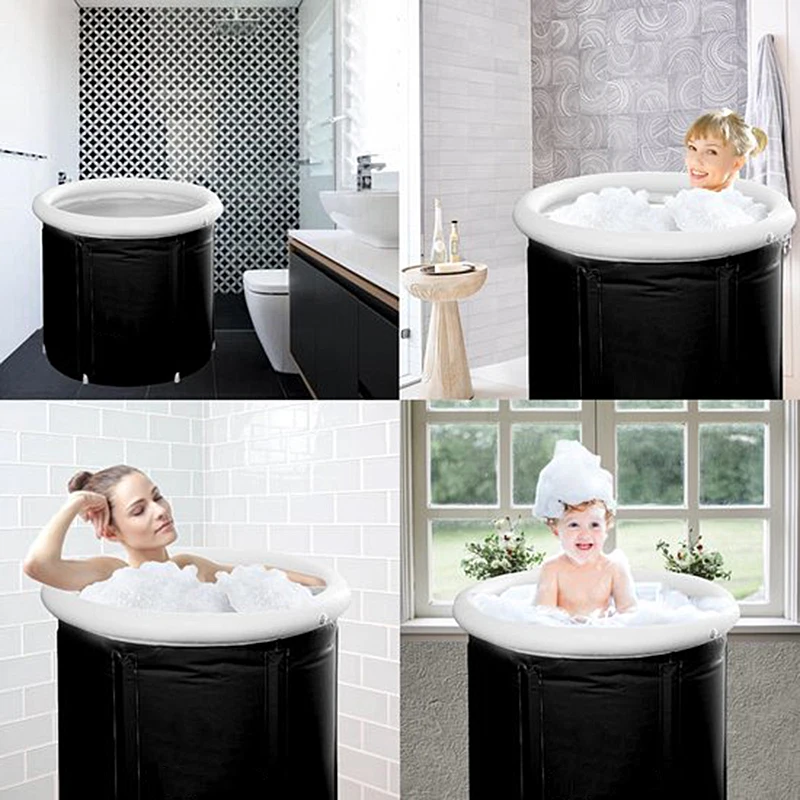 Factory Customized Fitness Man Adult PVC Portable Bath Tub Folding Bathtub for Ice