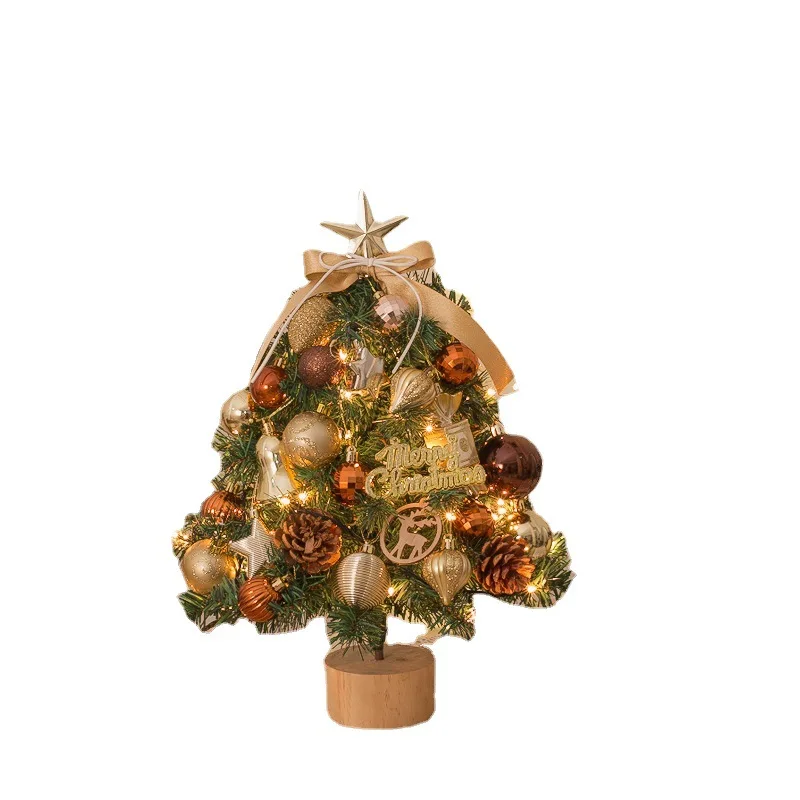 45cm Mini Christmas Tree Artificial Tabletop Christmas Tree With Led Lights Ornaments Christmas Tree Set