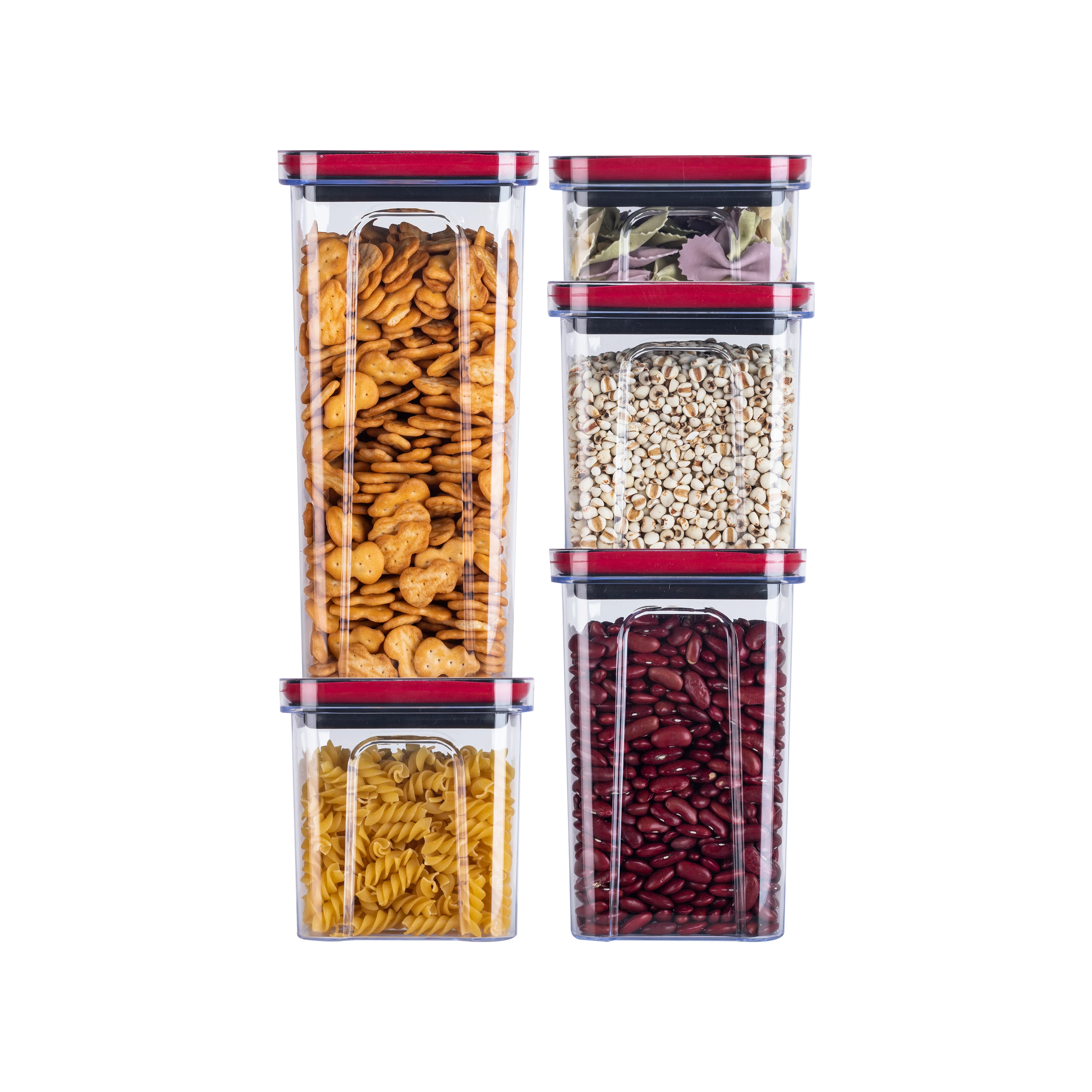 New kitchen cereals transparent plastic1600ml milk powder food large and small sealed plastic cans airtight fridge food storage