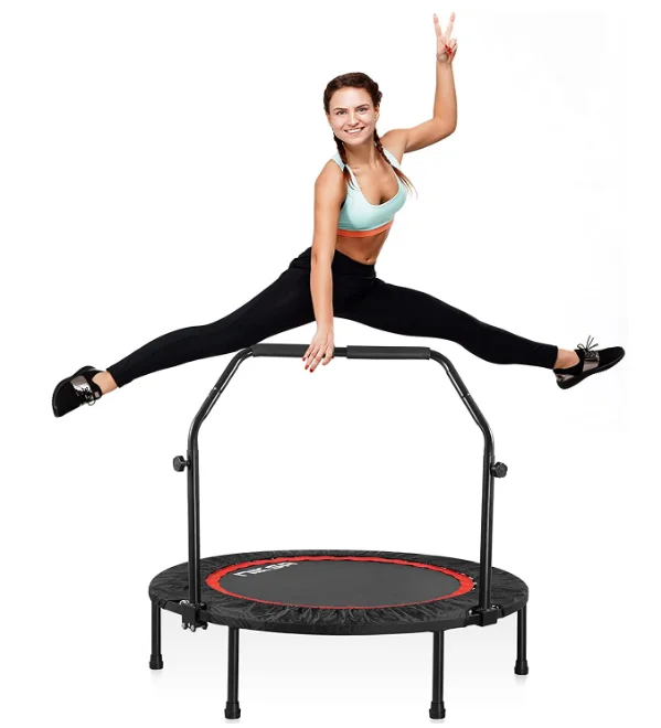 Конвей TPL001 40 дюймов складной мини-батут фитнес Rebounder с регулируемым поролоновой ручкой упражнения на батуте для взрослых