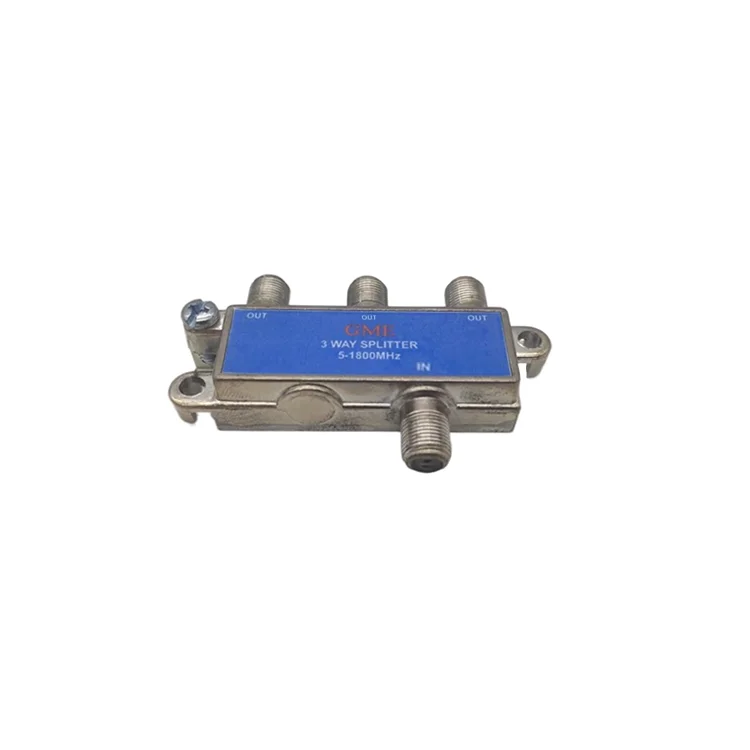 High Performance 5-1800 MHz Dual Mount 3 Way CATV TV Satellite Coaxial Splitter