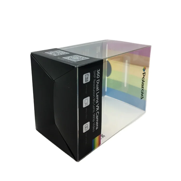 Custom printed hard PVC PET clear plastic packaging box plastic gift box