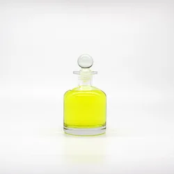 New 50ml 150ml 200ml Glass Round Reed aroma sticks holder diffuser professional Bottle with private label Glass Ball Stopper Cap