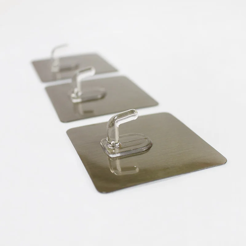 Nail Free Clear Reusable Sticker Hanger Waterproof Seamless Adhesive Wall Hook