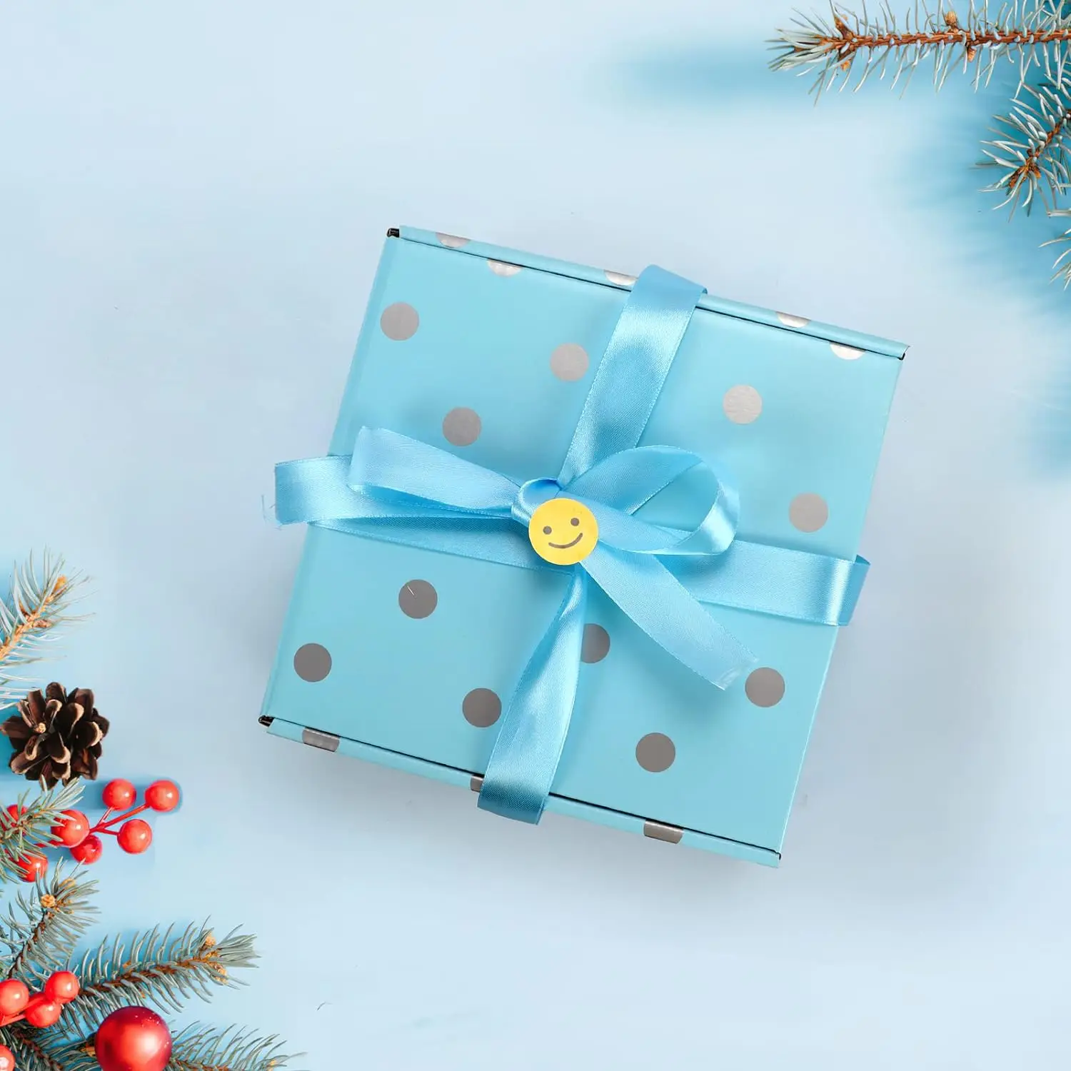 8x8x4 Blue elegant luxury gift boxes bulk empty custom corrugated shipping packaging box