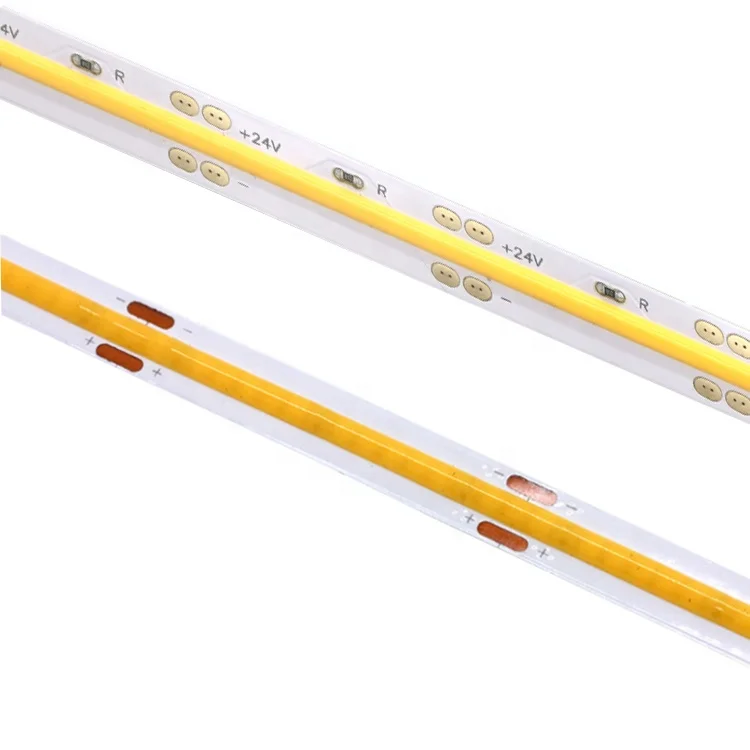 10m/roll dc 12v 24v cob flexible led strip lights 3mm 5mm 8mm