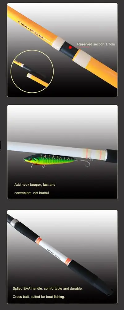 rod building fishing 2.1m 2pcs Fast inline boat rod