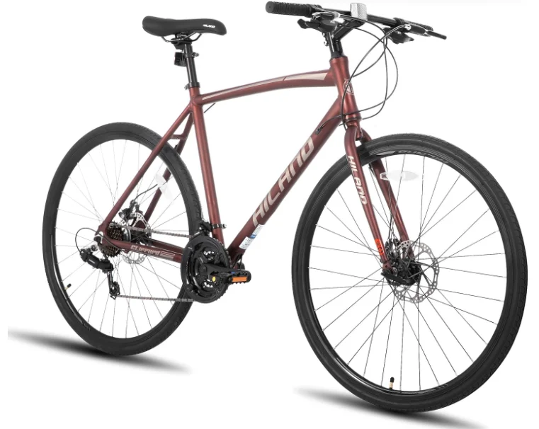Hiland шоссейный велосипед гибридный Shimano 24 скорости с дисковым тормозом 700C колеса велосипеды для мужчин и женщин черный 53 см