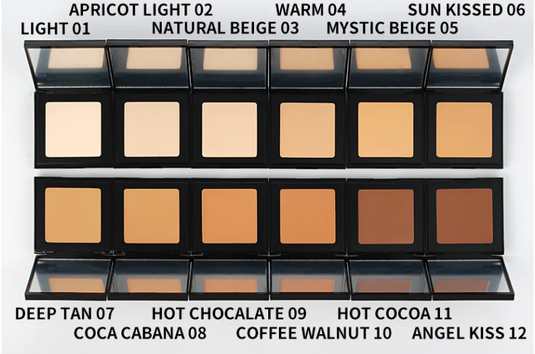 
pressed powder case private label foundation powder compact 