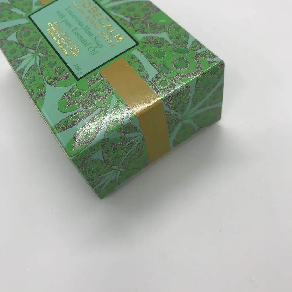 Shanghai factory recycled custom folding soap paper box for handmade soap packaging