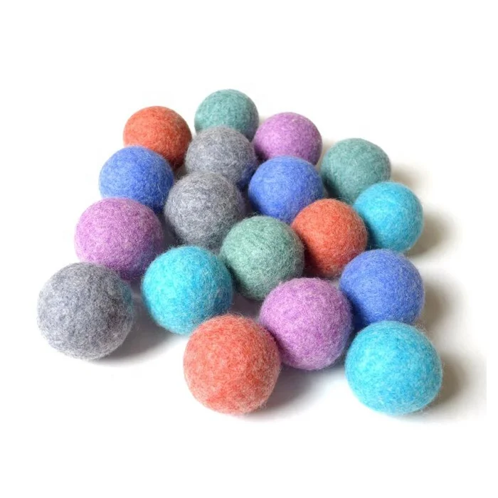 Custom Logo Natural Fabric Softener Reduce Drying Time Reusablecolor organic wool dryer balls