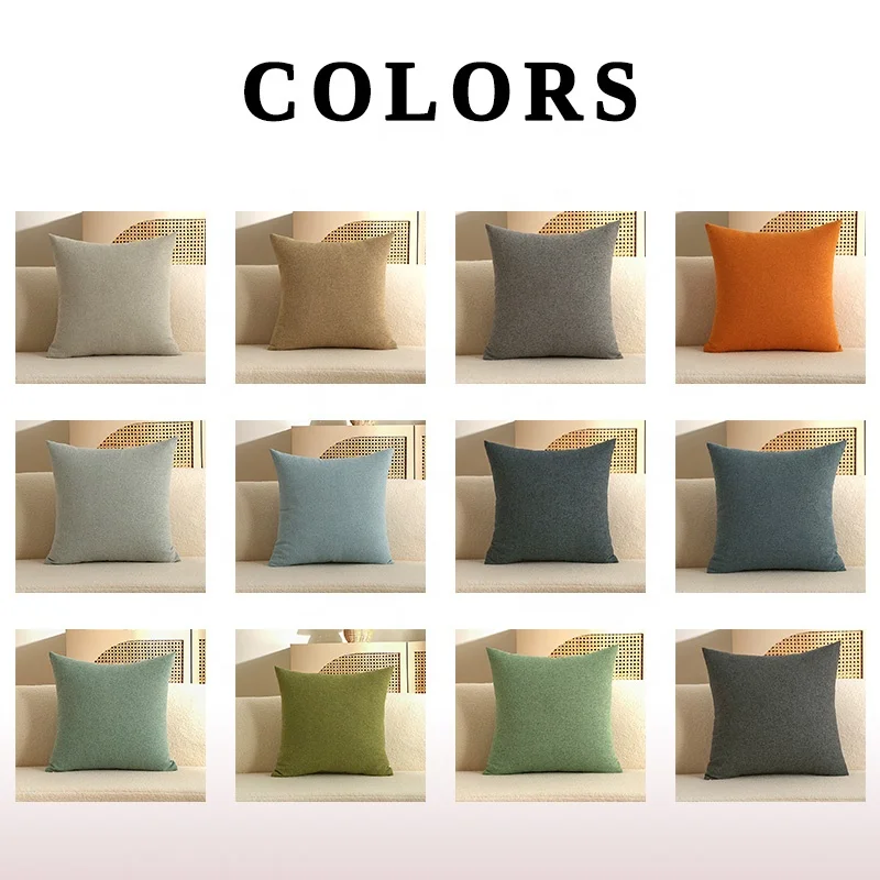 Anjuny High Quality Home Decorative Cushion Cover Custom Design Pure Cotton Throw Pillow Cases for Sale