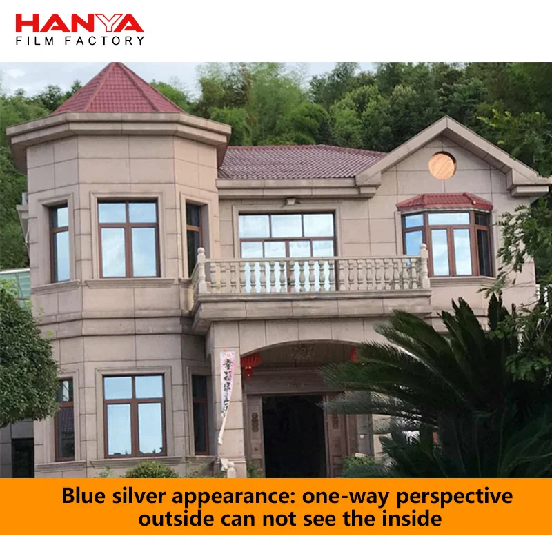 HANYA Glass Film One-way Perspective Home Balcony Kitchen Sun Protection Privacy Shield Thermal Insulation Film Glass Stickers