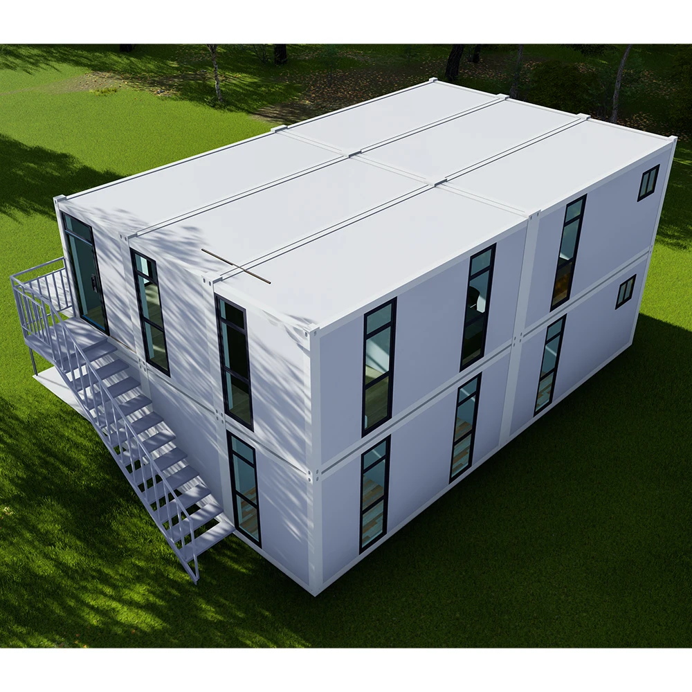 Casa Prefabricada Luxury Flat Pack 2/3/4 Bedroom Containers Prefabricated House With Solar And Plumbin