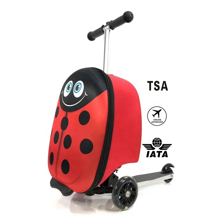 3D maleta de viaje kids suitcase and children airport  luggage mochilas scooter