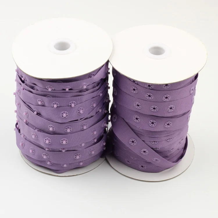 Stock snap tape plastic snap button colorful stock hook and snap tape