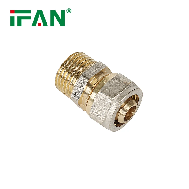 IFAN Hot Sale Pex Pipe Fittings Pex Tube Connector Water Pipe Brass Compression Fittings Plumbing Pex Fitting