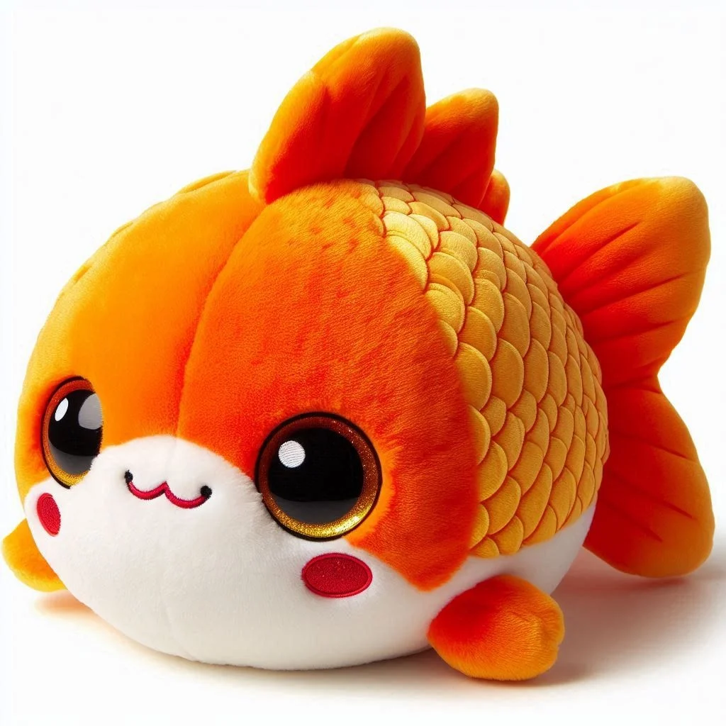 Realistic Goldfish Stuffed Animal Plush Super Soft Fish Toy for Kids