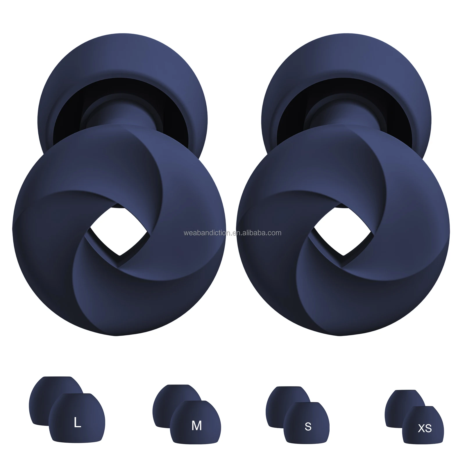4 sizes Travel noise cancelling earplugs for sleeping ear plugs swimming silicone sleep earplugs