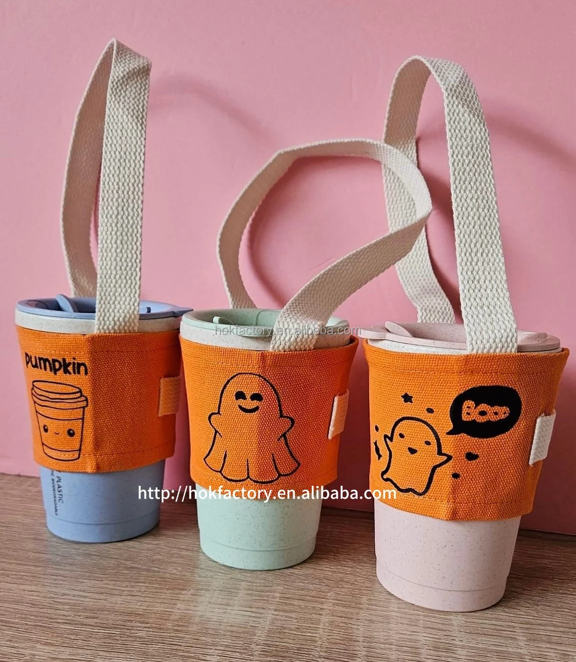 Kpop Reusable Coffee Cup Holder With Handle Portable Insulated Drink Carrier Beverage Coffee Drinks Boba Holder