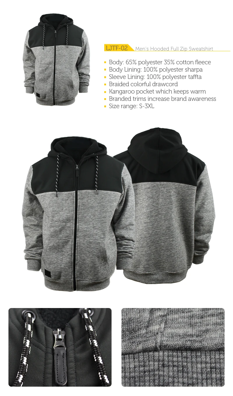
Wholesale custom Men zip colorblock fleece sweatshirt with pockets 