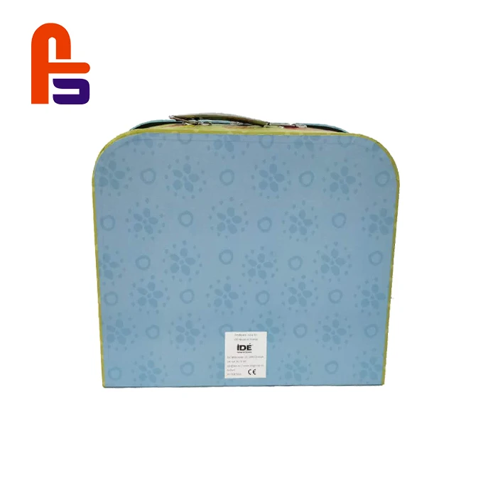 Manufacturer Cardboard Suitcase Packaging Box Red Color Custom Paper Kraft Pink Paper Gift Box with Magnetic Lid Handle Shopping