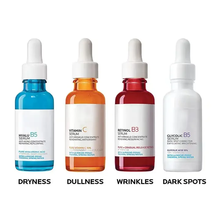 Private Label Spf Dark Spots Removal Facial Serum Hyaluronic acid Vitamin C 10% Retinol 0.3% Anti Aging Serum Set