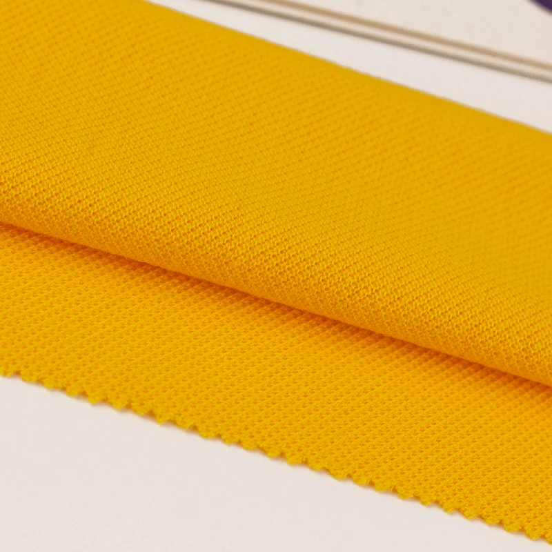 CVC single sided pearl ground fabric 210gsm 35.5%  Organic Cotton 64.5% Polyester Jersey Knit Fabric For Polo Shirts