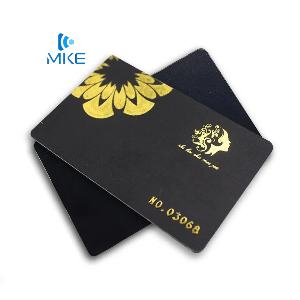 gold background pvc plastic business cards