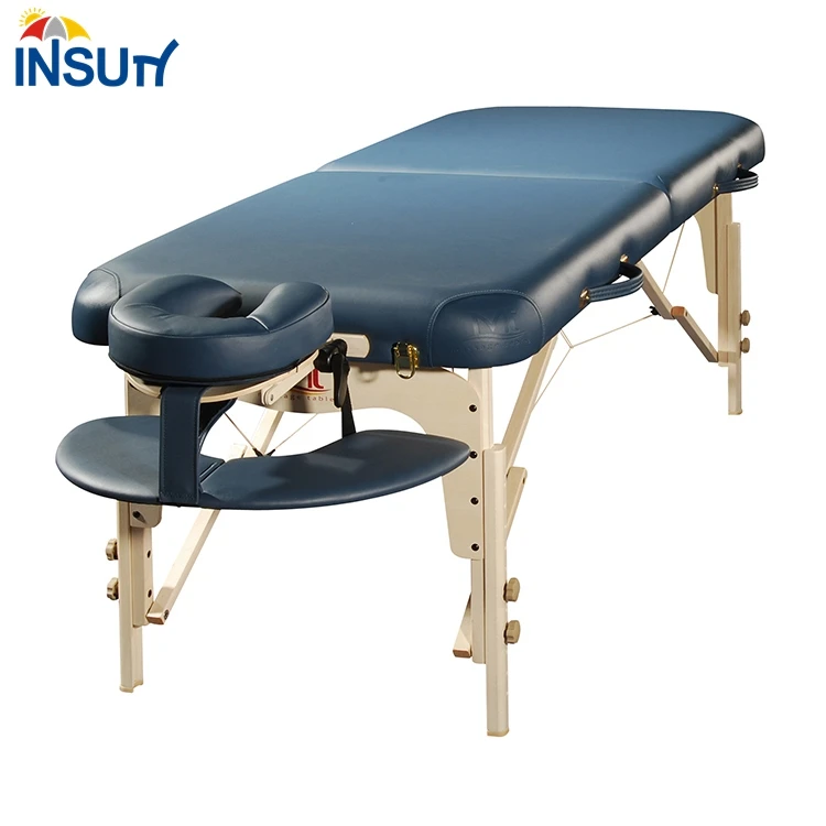 Manufacturer wholesale solid portable folding massage table PU leather facial bed for sale