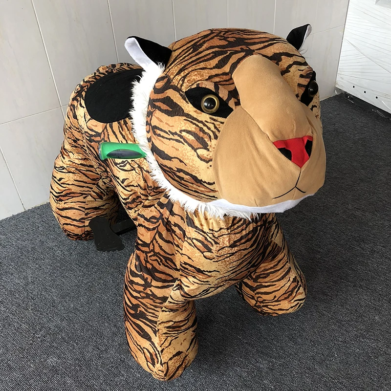 
Amusement ride for kids plush stuffed electric battery operated ride animals on wheels 