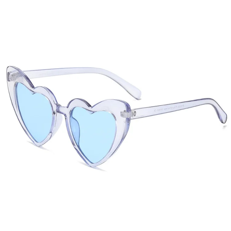 17070 Fashion Cute Women Heart-shaped Beautiful Sunglasses 2021