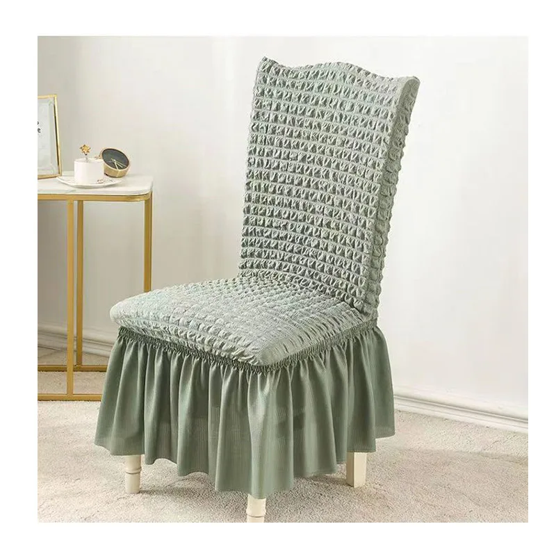 European Cheap Furniture Spandex Hotel Banquet Wedding Chair Cover with Skirt for Dining Room Decor and Events
