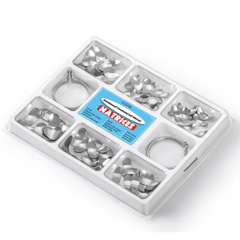 100PCS New Dental Matrix Bands Sectional Contoured Metal Matrices Matrix For Teeth Replacement Dentist Tools Dentistry Material