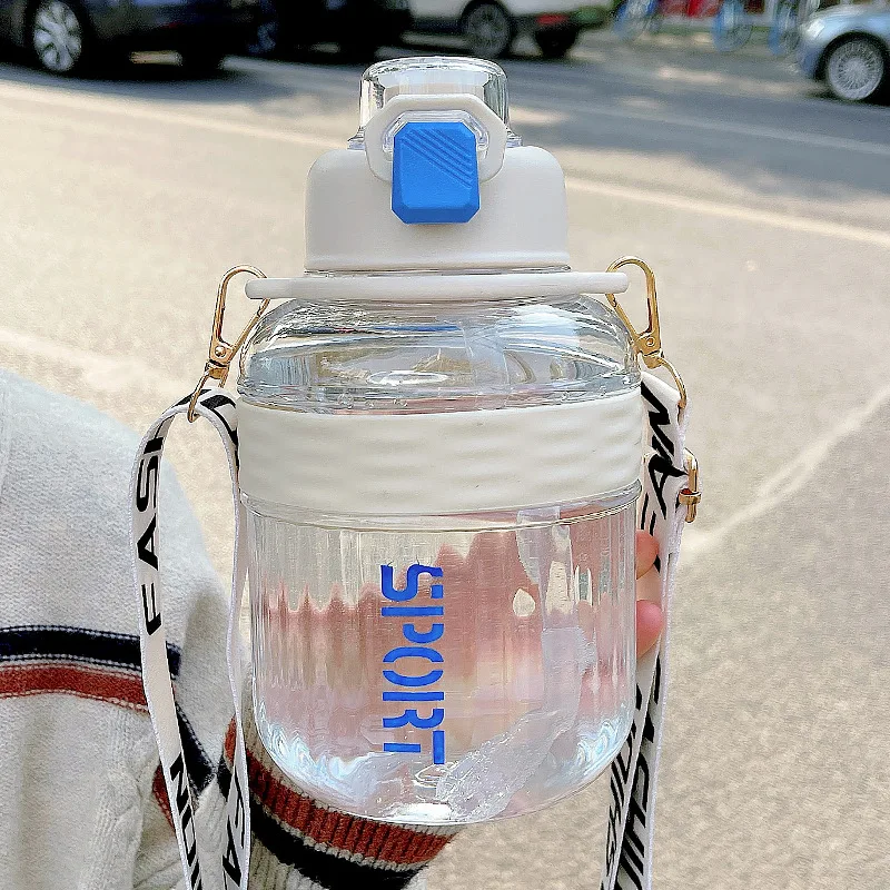 Outdoor sports kettle Portable plastic cup Fitness student bucket