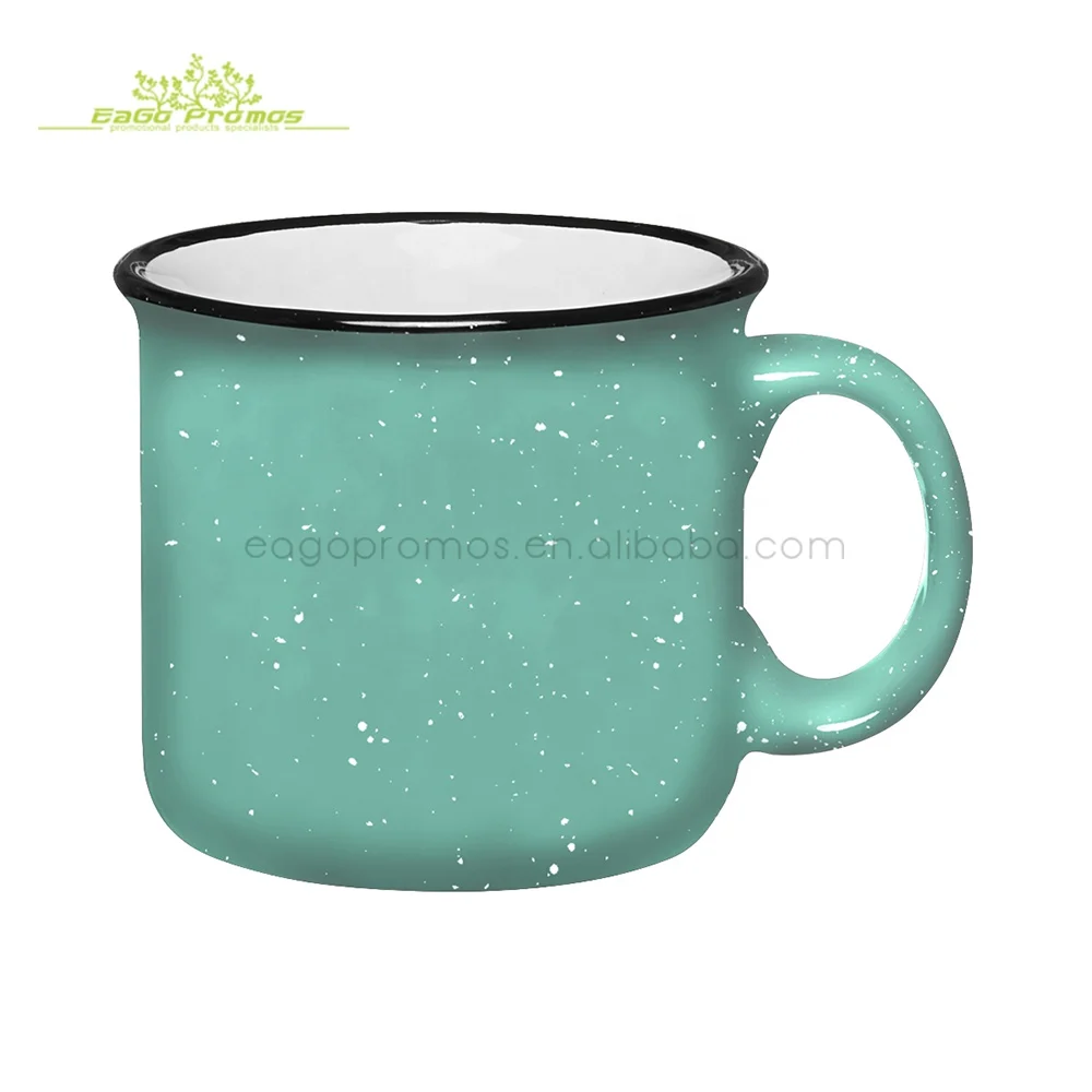 2024 2025 China Manufacturer Creative 15oz Custom Logo Specked Ceramic Campfire Mug for Picnic