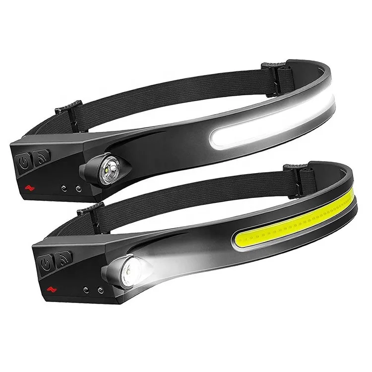 emergency usb rechargeable motion sensor headlamp 18650 battery powered led head lamp