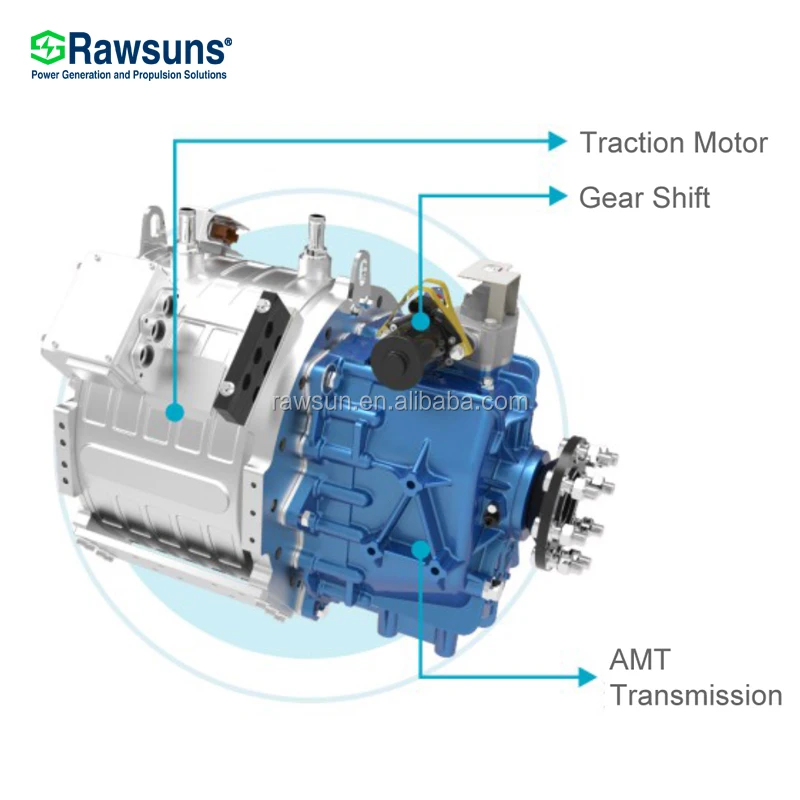 Electric axle with traction motor transmission speed reducer for 18 tons electric sanitation vehicle garbage truck sprinkler