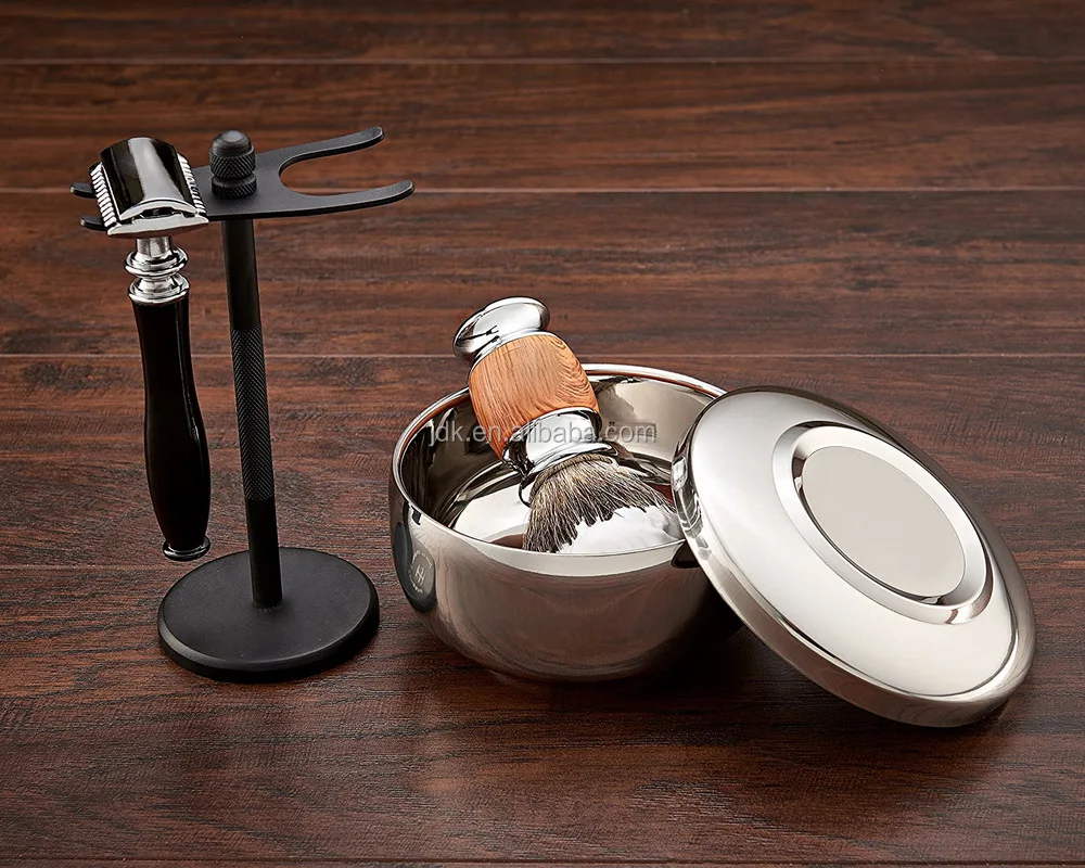 From Producer JDK For Men Wholesale Silver Stainless Steel Shaving Cup Mug with Cap Shave Soap Bowl with Lid