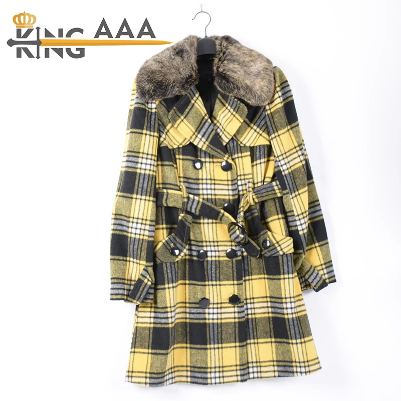 Bulk Second Hand Clothes Germany Coat Used Women Quality Branded Lady Long Fit Double-sided woolen Coat
