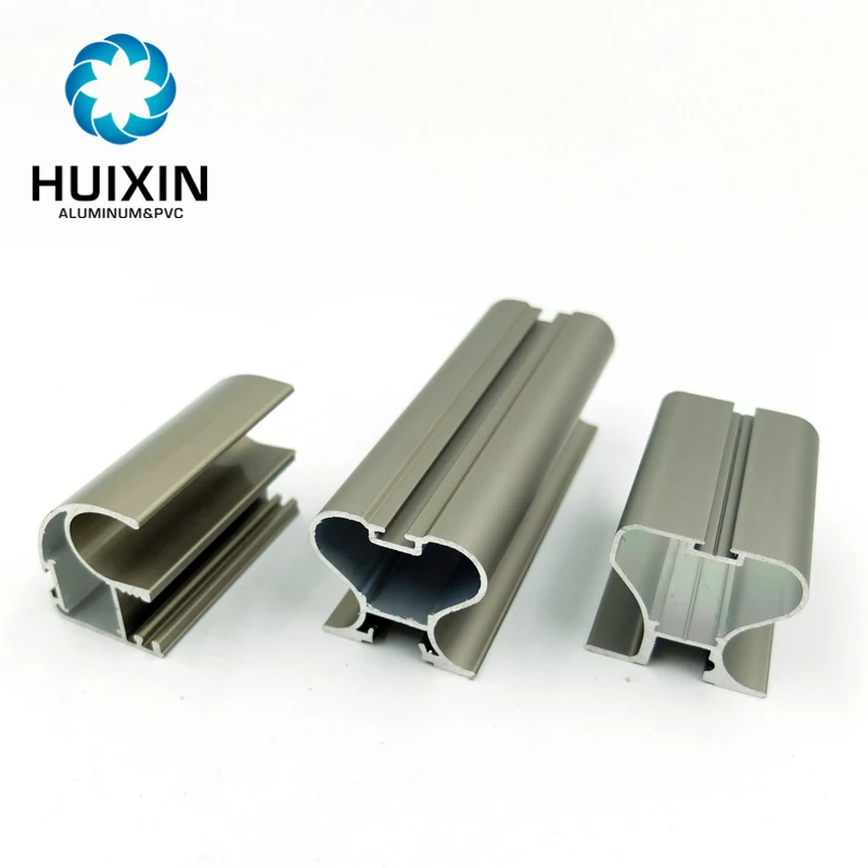 Anodized Champagne Luxury Furniture Aluminum Profile for Sliding Wardrobes