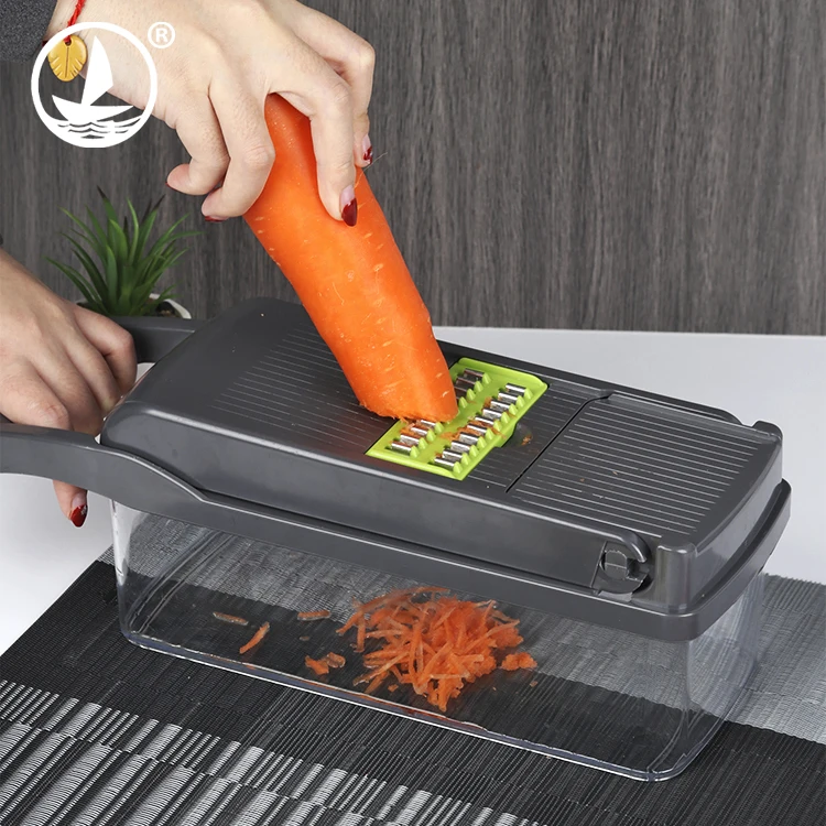 Профессиональный продукт салат овощерезка Manual-Vegetable-Chopper12 в 1 Овощной измельчитель для оптовой продажи