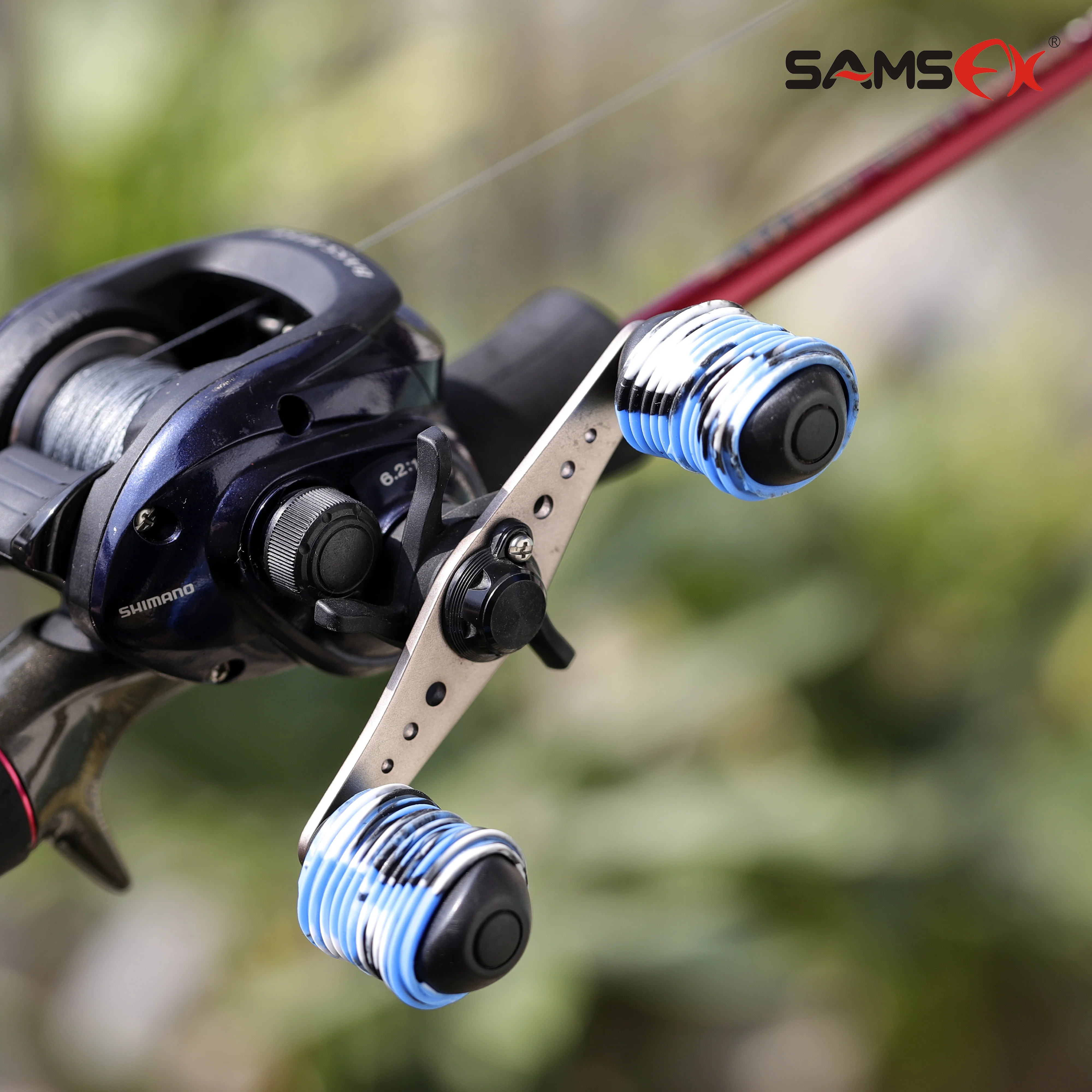 
SAMSFX Camo Fishing Reel Grips Handle Sleeves for Baitcaster Knob Bait casting Reel Butt Grip Cover 3 Pairs (6 Pieces) 
