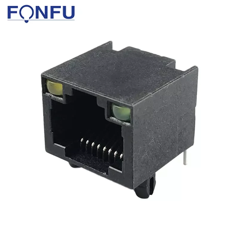 8P8C Ethernet RJ45 female Connector with light Without Shielded Modular Jack